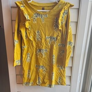 Tea Collection Yellow Animal Print Dress